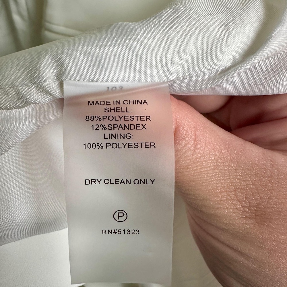 Vince Camuto Blazer Womens 8 New Ivory Garden Romance White Jacket Pockets NWT - Picture 11 of 11